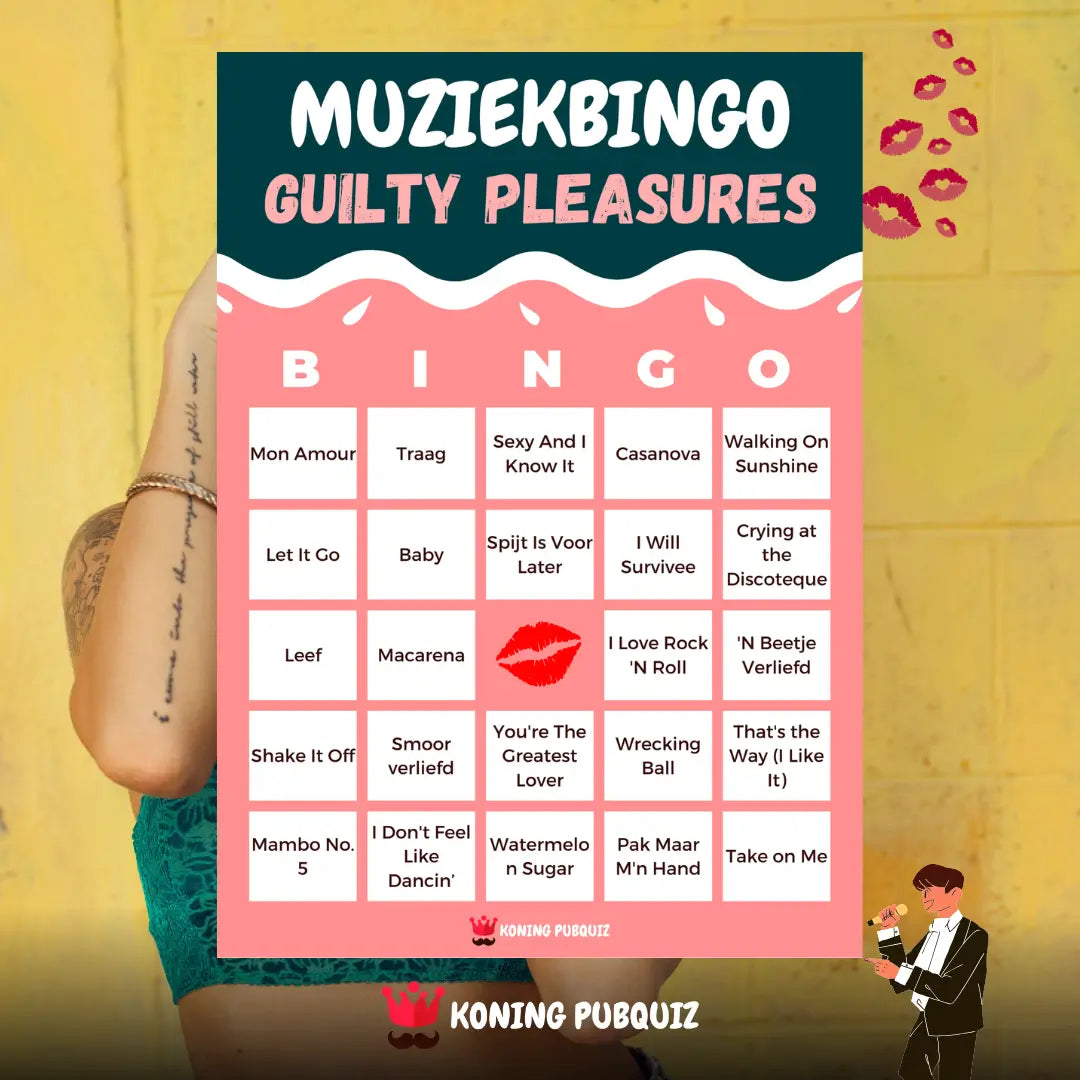 guilty pleasures muziekbingo met de lekkerste muziek
