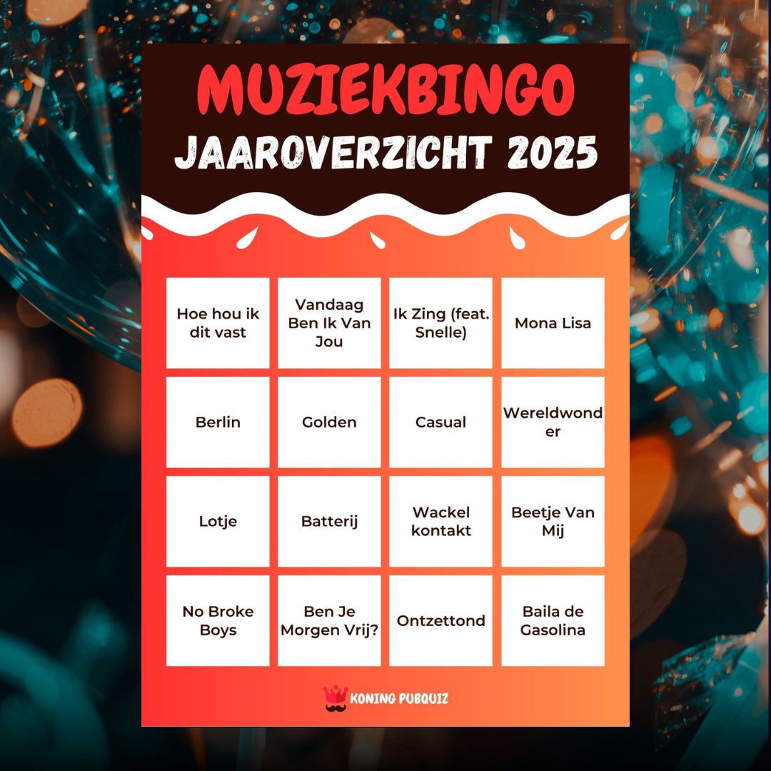 Muziekbingo Jaaroverzicht 2025