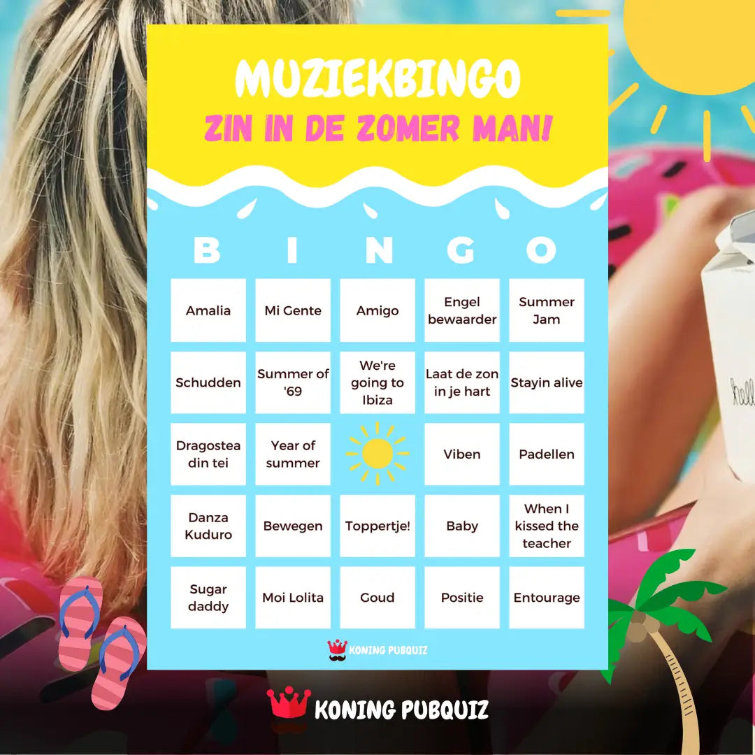 Muziekbingo Zin In De Zomer Man