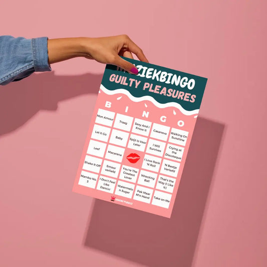 bingo kaart guilty pleasures muziekbingo