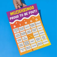 bingo kaart mockup foute muziekbingo