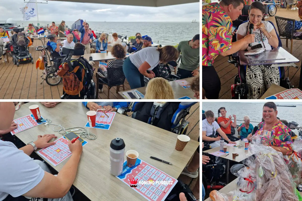 de sjaak pach stichting speelt muziekbingo tijdens de jaarlijkse vaarreis