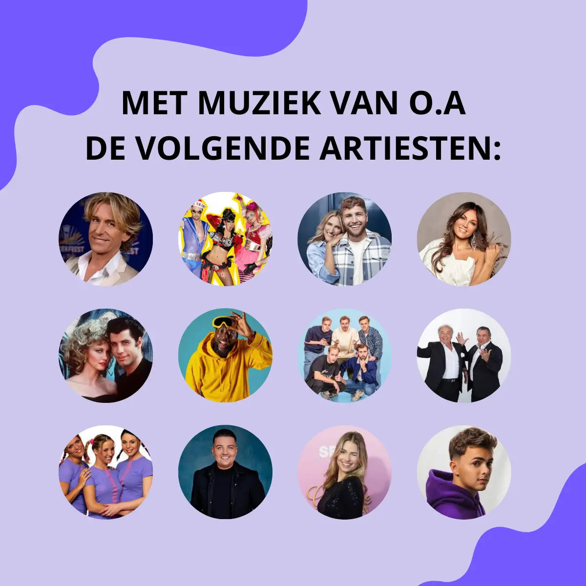 zomerse muziekbingo artiesten