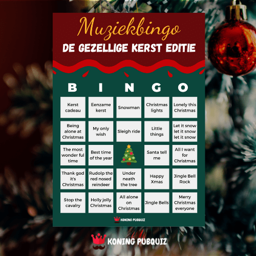 kerst muziekbingo voor een gezellige kerst