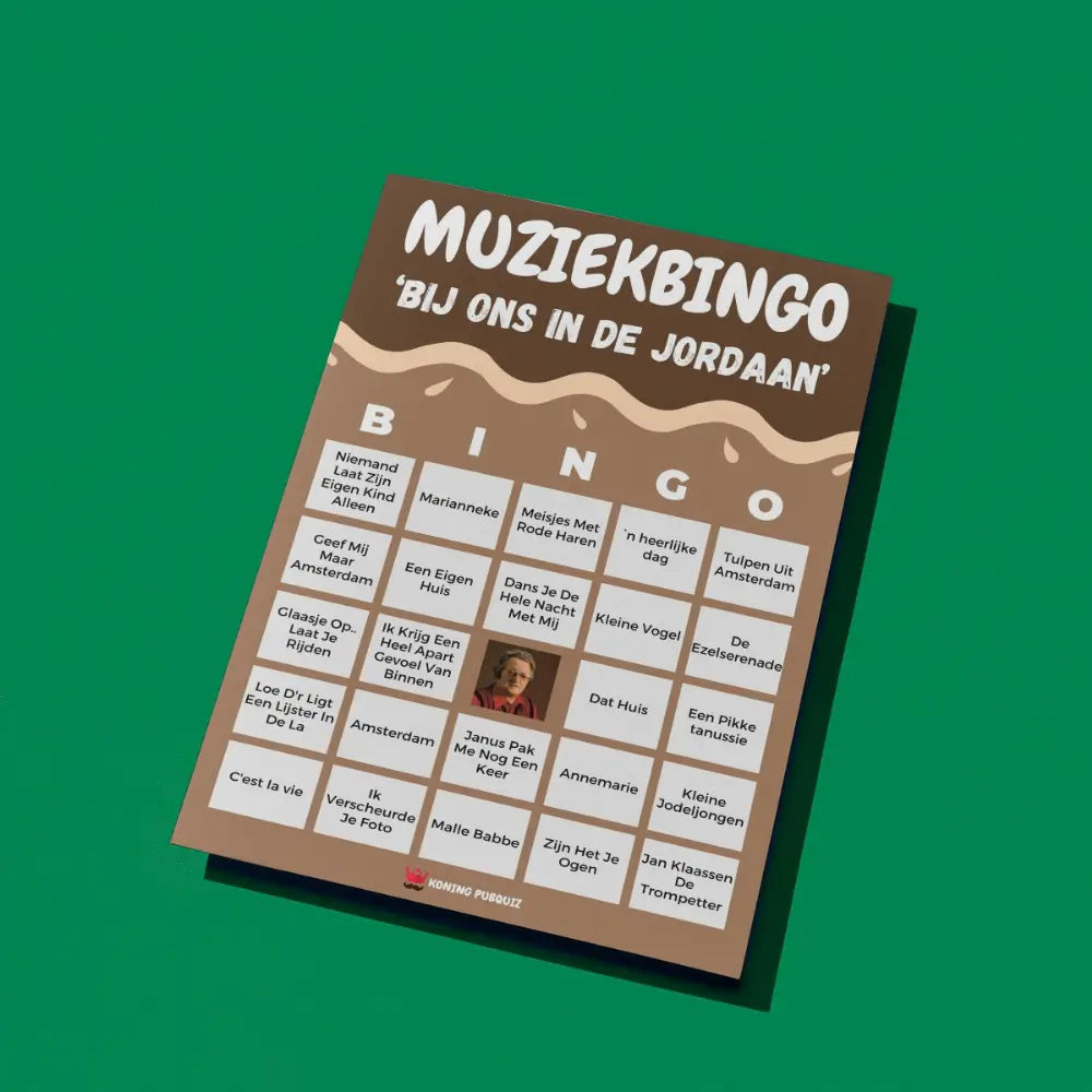 bingo kaart jordaan muziek amsterdam
