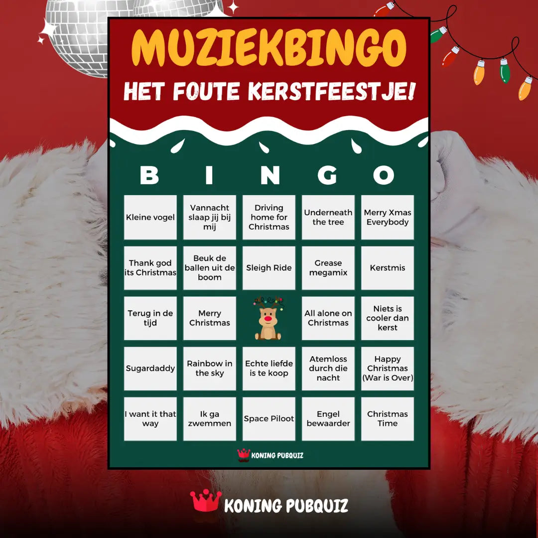 Muziekbingo Het Foute Kerstfeestje