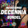 muziekbingo decennia bundel met jaren 70 80 en 90 muziekbingo's