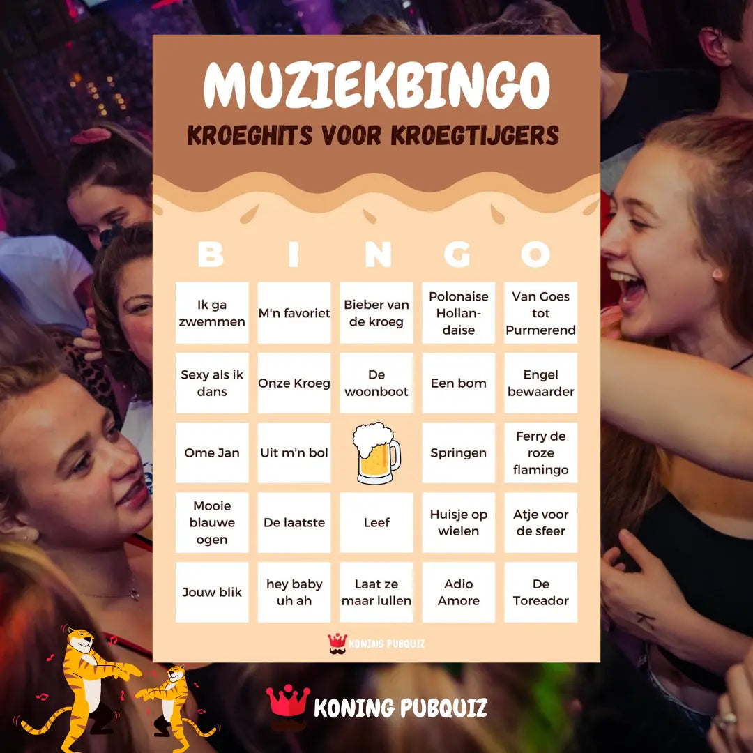 de leukste kroeg muziek in de kroeghits muziekbingo