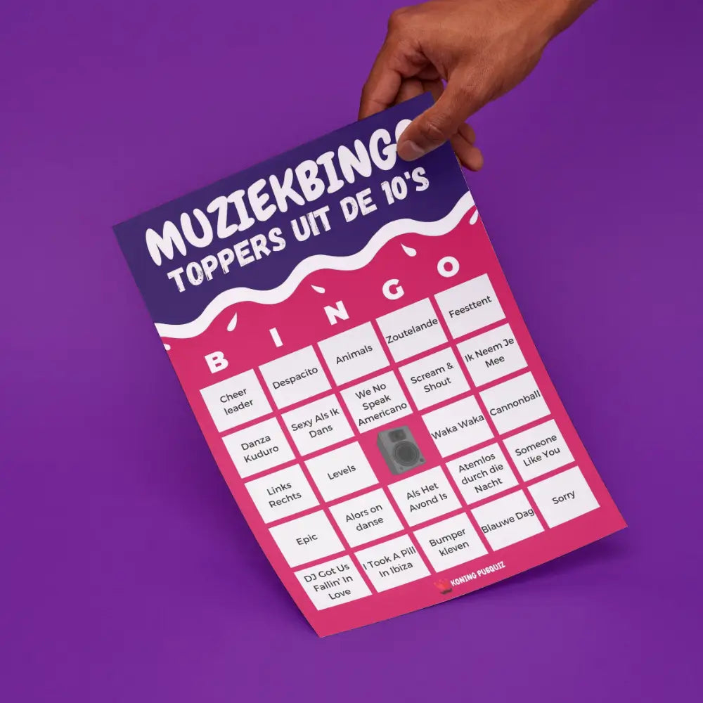 Muziekbingo Toppers Uit De 10's