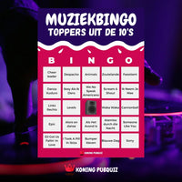 Muziekbingo Toppers Uit De 10's