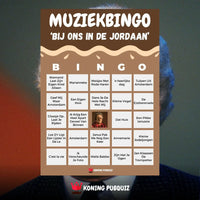 bingo kaart voor muziekbingo amsterdamse jordaan - bij ons in de jordaan