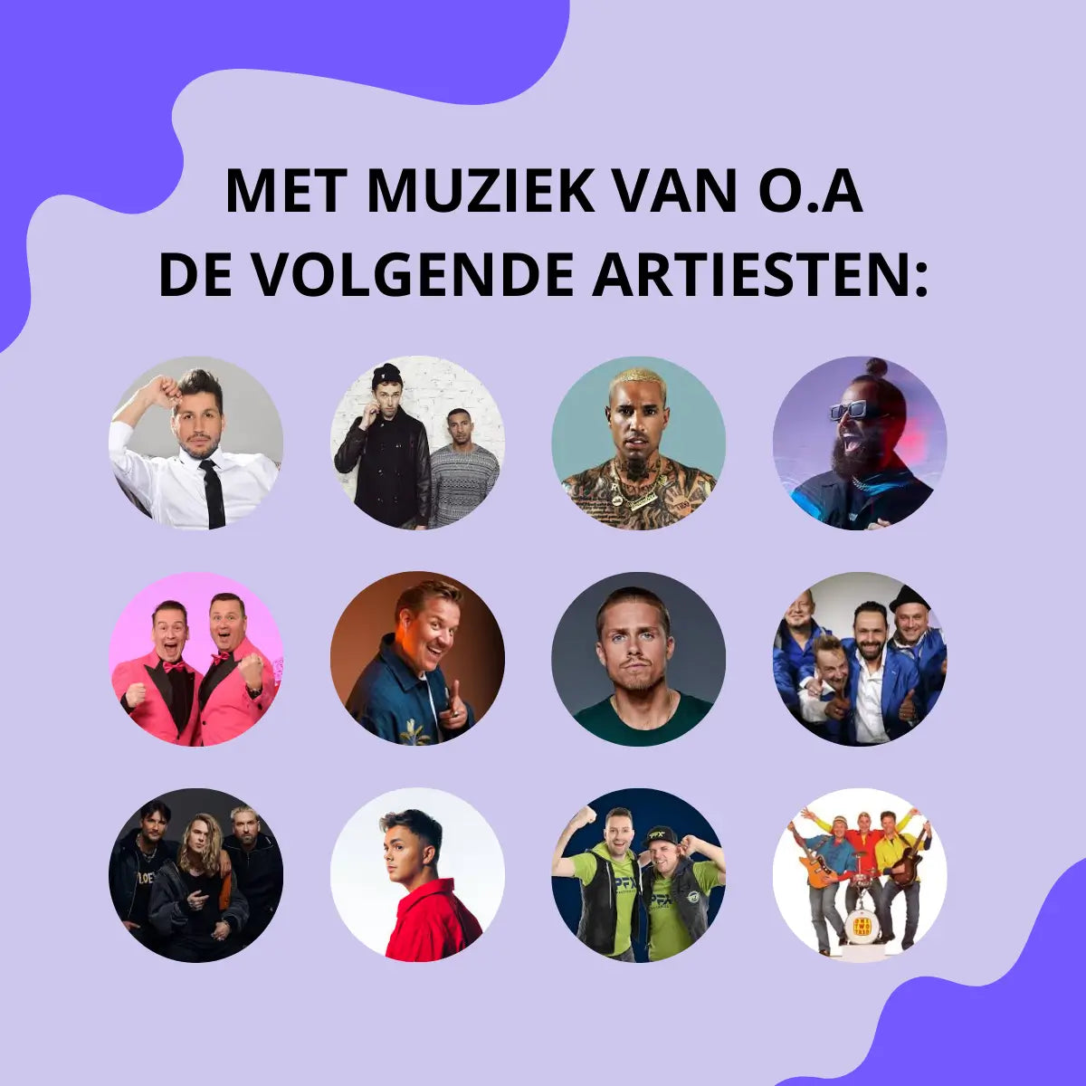 artiesten in de allermooiste feestje muziekbingo