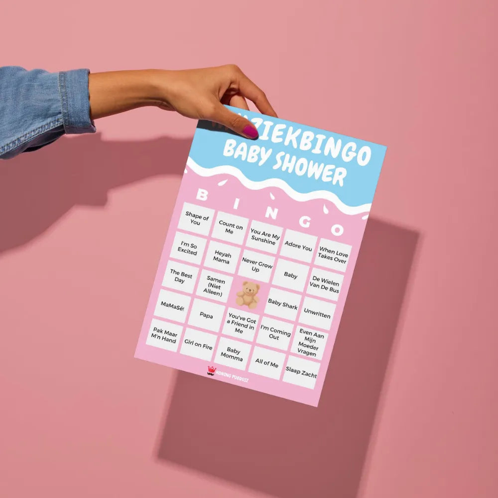 baby shower swingo bingo kaart design