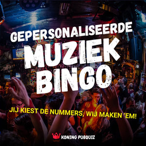 gepersonaliseerde muziekbingo voor uw feestje waarbij u de nummer kiest en wij de gepersonaliseerde muziekbingo maken