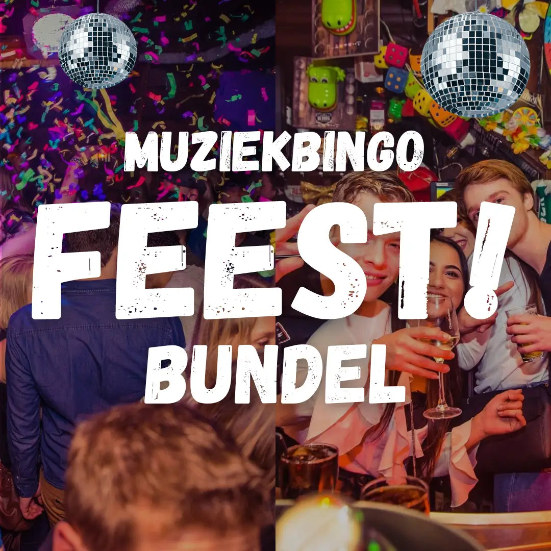 muziekbingo feest bundel met drie muziekbingo pakketten