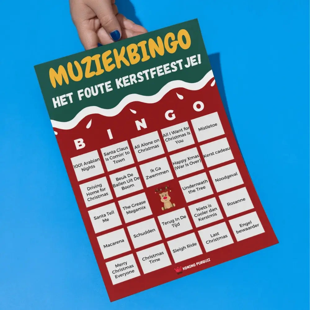 Muziekbingo foute kerst mockup