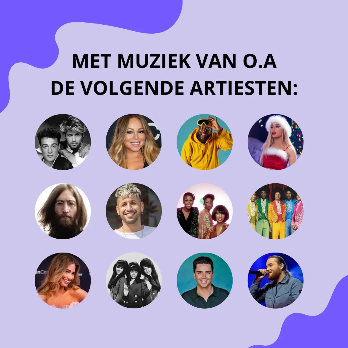 muziekbingo fout kerstfeestje artiesten