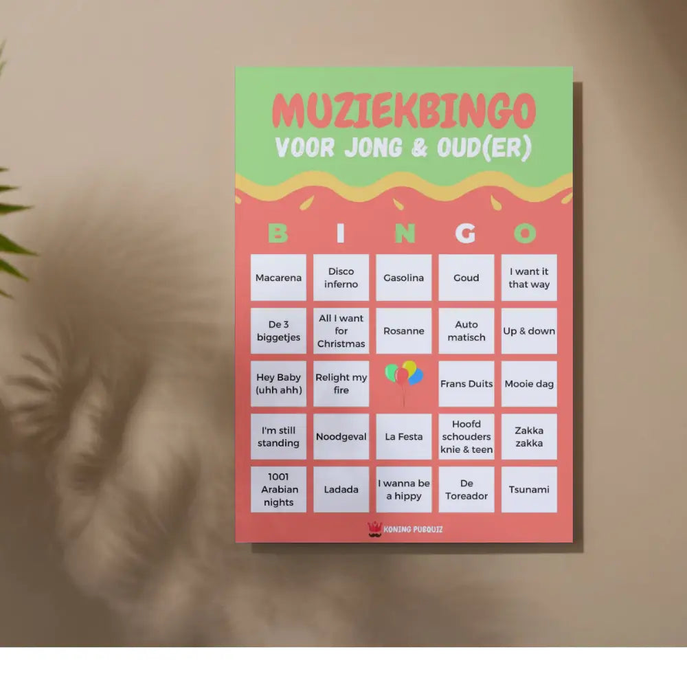 muziekbingo spelen met jong en oud