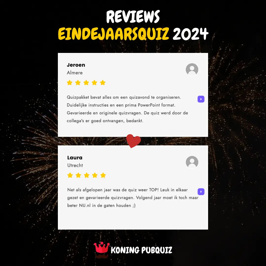reviews voor de eindejaarsquiz 2025
